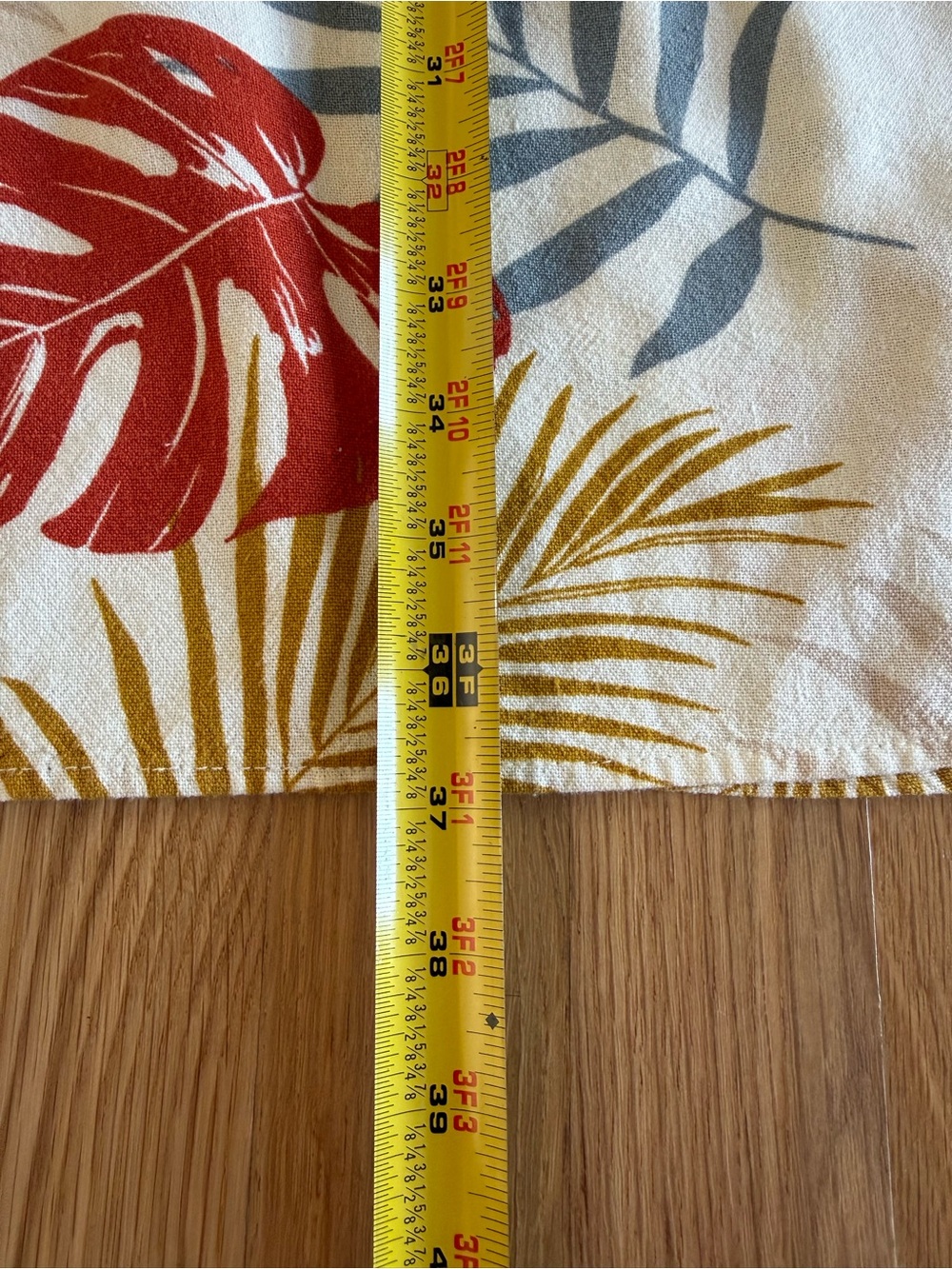 Sleeveless Rayon/Linen Dress with Tropical Leaf Print - Picture 9 of 9